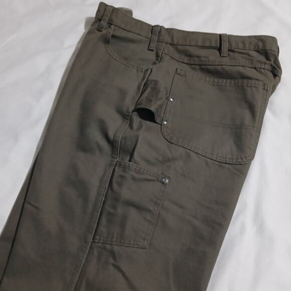 NWT DICKIES 38x34 Men's Olive Relaxed Fit Canvas Carpenter Pants 100% Cotton - Picture 7 of 13